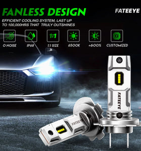 FATEEYE A700-F8 H7 6500K 2PCS 50W Car Headlight LED Bulbs 10000LM Waterproof 12V-24V LED Front Headlamp White Light