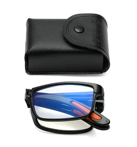 Classic Portable Folding Reading Glasses Ultralight Eyewear Anti-blue Light Presbyopia Glasses for Men Women Far Sight Glasses with Box Diopter +1.0 To +3.50