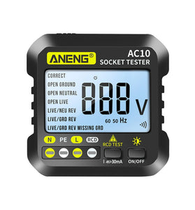 ANENG AC10 Socket Tester Plug Tester Zero Line Plug Polarity  Phase Tester Multimeter Digital Tester