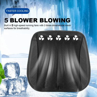 Car Seat Ice Silk Cooling Pad Car Seat Cushion Summer Cooling Ventilation Seat Pad with USB Fan Breathable Cooling Home Use