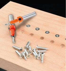 2.8-4mm Wood Countersink Drill Bit Set HSS Tungsten Steel 45# Steel Body High Precision Durable Wear Resistant Tapered Drill Bits