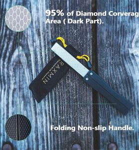 Double Sided Folded Pocket Sharpener Diamond Knife Sharpening Stone Kitchen Tool Professional Grindstone Knife Fast Sharpener