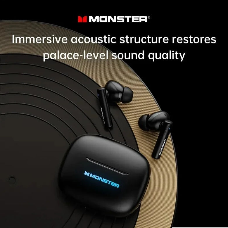 Monster XKT26 TWS Wireless Earbuds bluetooth V5.4 Earphone HIFI Sound Quality Portable Sports Headphones with Mic