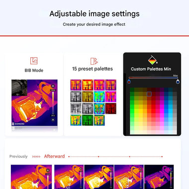 P09 Phone Thermal Imager for Android Apple -20C to 400C Portable Infrared Thermal Imager Camera 96x96 Resolution IP40