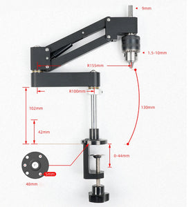 GANWEI Cantilever Tapping Tool CNC Aluminum Alloy Anodized Finish 1.5-10mm Chuck Professional Tapping Support Stable Mounting