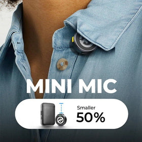 Hollyland Lark M2 COMBO Wireless Lavalier Microphone 48kHz/24-bit Hi-Fi Audio 300m Range Noise Cancelling 40H Battery Life for YouTube Vlogging Streaming for iPhone Camera Android PC