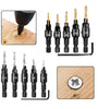 14pcs Wood Plug Cutter Drill Cutting Tool Drill Bit Set Straight And Tapered Taper Woodworking Cork Drill Bit 5/8" 1/2" 3/8" 1/4