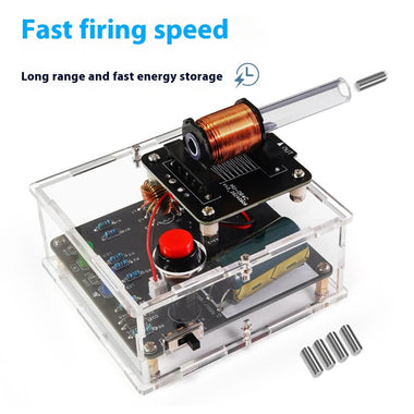 HU-064C High Voltage Electromagnetic Launcher DIY Kit with Circuit Board Fast Energy Storage Long Range Educational Science Experiment