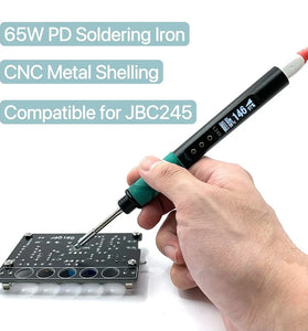 65W L245 Electric Soldering Iron Power Supplying Aluminum Alloy CNC Shell QC PD Type-C Compatible JBC245