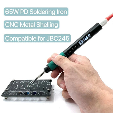 65W L245 Electric Soldering Iron Power Supplying Aluminum Alloy CNC Shell QC PD Type-C Compatible JBC245