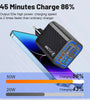 BK320-3A3C PD50W 6-Port USB PD Charger 3USB-A+3USB-C PD3.0 QC4.0/3.0/2.0 FCP Fast Charging Wall Charger Adapter EU Plug US Plug for iPhone 16 16 Pro 15 14 13 Pro Max for Huawei Pura X for Samsung Galaxy S25 Ultra