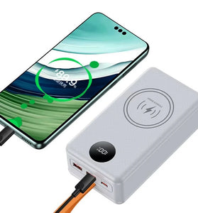 20000mAh DIY Battery Power Bank Case 12x21700 Battery Dual Interface Fast Charging Visible Display Portable Power Supply for Camping