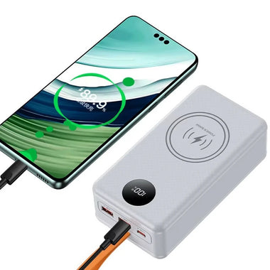 20000mAh DIY Battery Power Bank Case 12x21700 Battery Dual Interface Fast Charging Visible Display Portable Power Supply for Camping