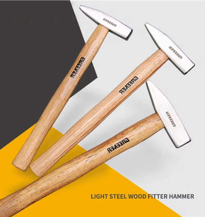 GREENER Carbon Steel Geological Hammer Rock Pick Hammer Wood Handle Hand Tools