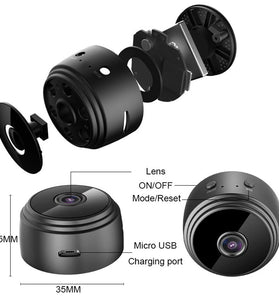 A9 Wireless 1080P HD WiFi Camera Rechargeable Battery Magnetic Mount Remote Viewing Multi-User Support High-Resolution Home Security