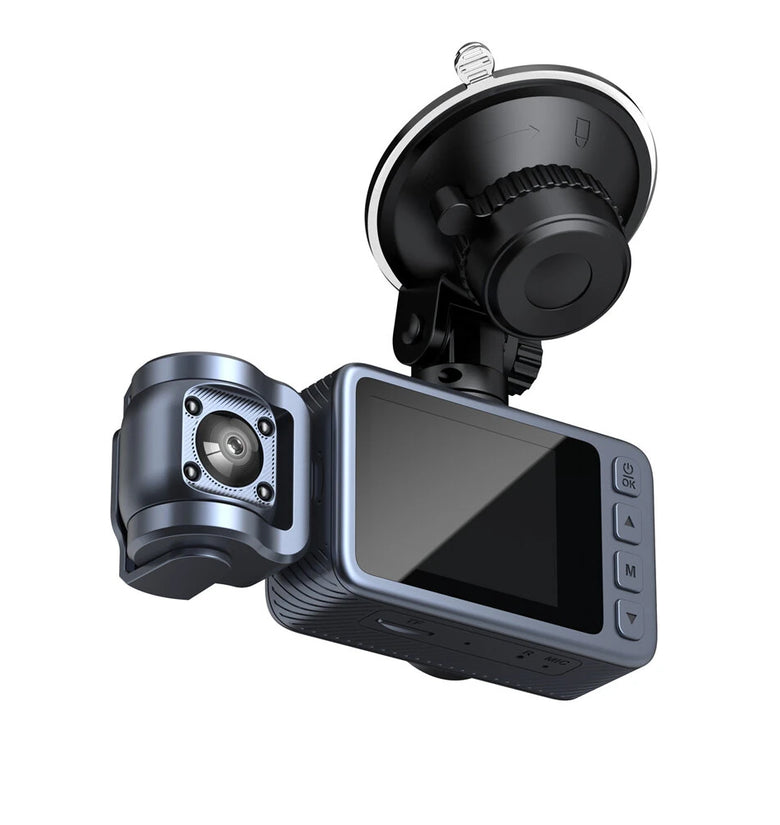 S2Q Dash Cam 3 Channel Front 2K Cabin 720P Rear 720P Wide Angle Lens Motion Detection G Sensor Loop Recording Night Vision Car Camera