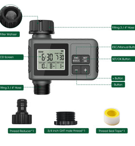 SGW01 Smart Irrigation Timer Outdoor Garden Watering Controller Automatic Flower Watering ABS UV Resistant IP55 Waterproof