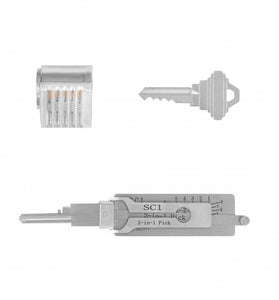2 in 1 Stainless Steel Key Decoder Portable Precision Hook And Pickup Hand Tool O-ring Pickup Kit Maintenance Repair Kit