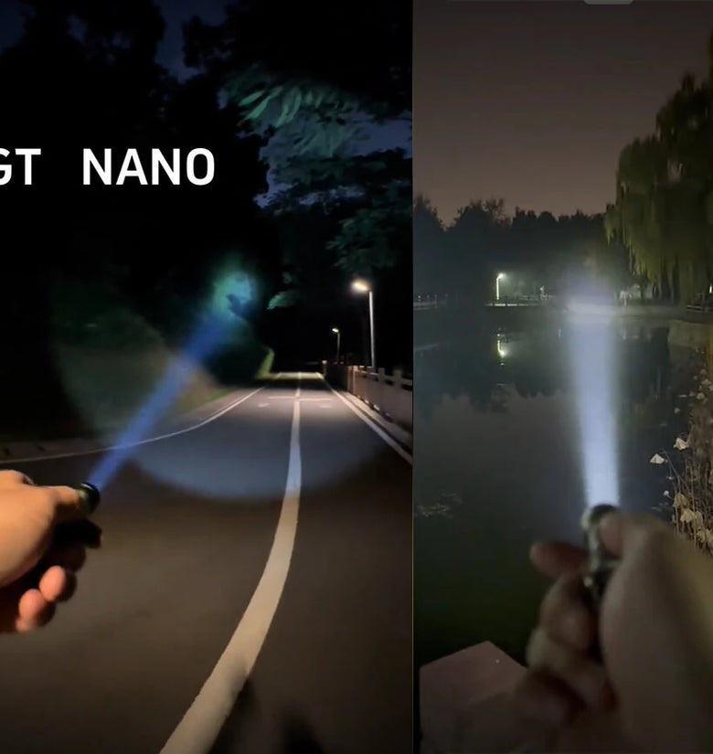 Lumintop GT NANO V3.2 405M EDC Thrower Flashlight with 10300 Battery, Mini Size 720LM High Power Output USB C Rechargeable Mini Torch Powerful Camping Lantern, 10750 Battery Optional