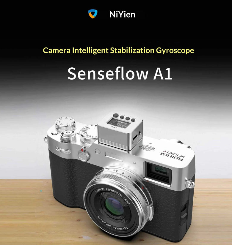 NiYien Senseflow A1 Gyro Stabilizer 25g Lightweight Camera Stabilizer for Video Compatible with Gyroflow 24H Use Time Hot Shoe Mount