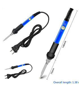 Mini Soldering Iron Adjustable Temperature Electric Solder Iron 60W Welding Solder Rework Station Heat Pencil Tips Repair Tool