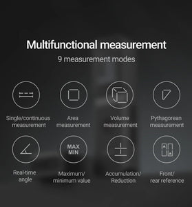ATuMan LSA Laser Rangefinder 50m High Precision Handheld Distance Measurement Tool Multifunctional Compact Design Industrial Construction Large Screen Display