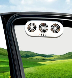 Solar Car Ventilation Fan Cool Circulate Air Reduce Heat Car Window Vent Fan Quiet Solar Exhaust Fan Air Circulation Fan Solar Charging Cooling Fan