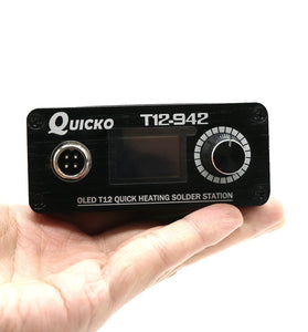 Quicko T12-942 MINI OLED Digital Soldering Station T12-907 Handle with T12-K Iron Tips Welding Tool