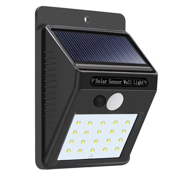 Elfeland Solar Power 20 LED PIR Motion Sensor Wall Light Waterproof Outdoor Path Yard Garden Security Lamp