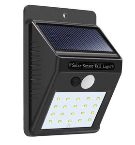 Elfeland Solar Power 20 LED PIR Motion Sensor Wall Light Waterproof Outdoor Path Yard Garden Security Lamp