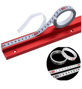 Tape Measure Self Adhesive Carbon Steel Workbench Ruler Fit For Woodworking Miter Fence Left to Right White Positive 1M/2M Length x 10MM Width
