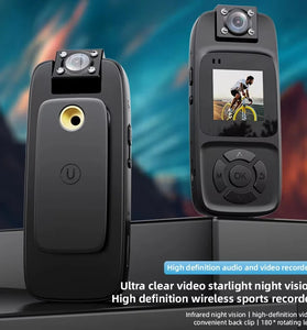 Y10 WiFi Back-clip Mini Sports Camera 4K HD Portable Digital Video Recorder Infrared Night Vision 180 Rotary Lens Police Body Sports Miniature Camcorder