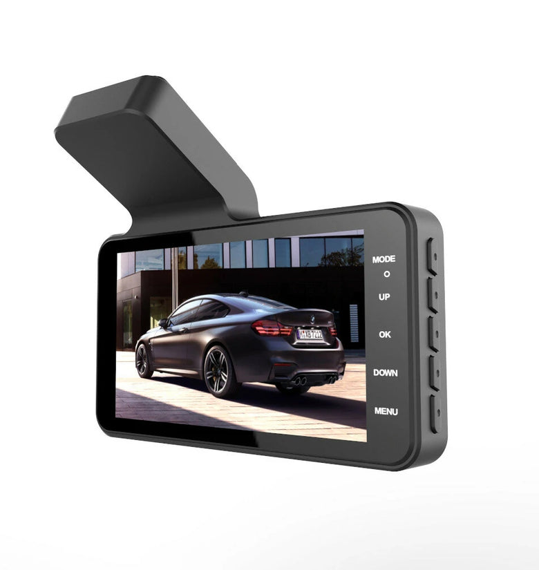 4 Inch Dash Cam HD 1080P Car DVR Front Rear Dual Recording Reversing Image 24H Parking Dual Lens Driving Recorder