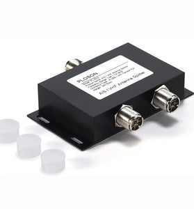 PLOSON PL-SU2 VHF Power Splitter 136-174MHz 2-Way Antenna Divider 50W 100W UHF Female Connector for AIS Marine Ship Radio Communication Repeaters Signal Splitter High Isolation Low Insertion Loss Aluminum Alloy Housing