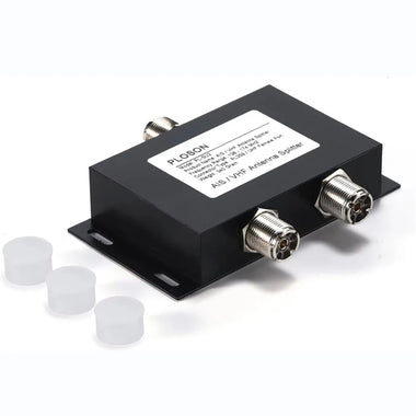PLOSON PL-SU2 VHF Power Splitter 136-174MHz 2-Way Antenna Divider 50W 100W UHF Female Connector for AIS Marine Ship Radio Communication Repeaters Signal Splitter High Isolation Low Insertion Loss Aluminum Alloy Housing
