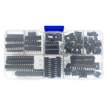 66PCS 8 Values DIP IC Socket IC Chip Seat Adaptor 6P-28P Solder Type Socket Kit