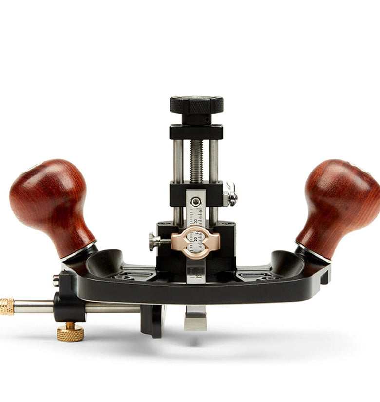 HONGDUI KM-17 Pro Router Plane Die Steel Body Adjustable Fence with CAM Lock Depth Stop Dual Blade 1/2inches width For Fine Tuning Joinery Cutting Grooves Creating Perfect Mortises