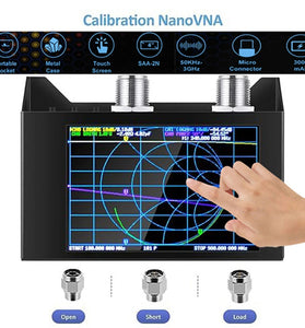 SAA-2N NanoVNA V2 Antenna Analyzer 3G Vector Network Analyzer 4.0 Inch Touching Screen Shortwave HF VHF UHF with Iron Housing