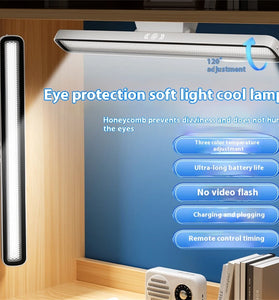 Elfeland LED Desk Lamp USB Rechargeable Light Stepless Dimming Table Lamp Hanging Magnetic Bedroom Table Reading Rechargeable Night Light