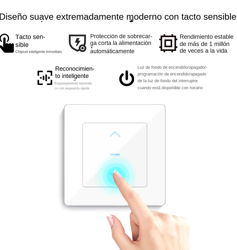 MoesHouse Tuya WiFi Smart Curtain Switch Touch Panel for Motorized Curtains and Roller Blinds Voice Control with Smart Life App Alexa Google