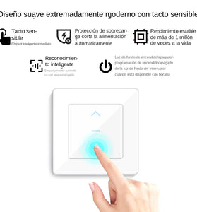 MoesHouse Tuya WiFi Smart Curtain Switch Touch Panel for Motorized Curtains and Roller Blinds Voice Control with Smart Life App Alexa Google