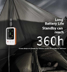 GZ-C010 Portable CO Detector with LCD Display 0-1000PPM Range 360H Standby Time Type-C Rechargeable 55g Lightweight for Home Travel Camping Safety