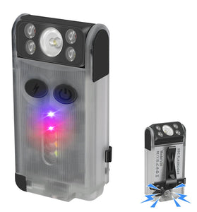 Bikight V30 1000LM EDC LED Keychain Flashlight Power Bank UV Magnetic Beep Clip USB-C Rechargeable Camping Fishing Emergency Alarm Torch