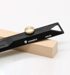 HONGDUI HD26 260mm Dual-purpose Ruler Alluminum Alloy Scriber Measuring the outer diameter of objects within a range of 150mm