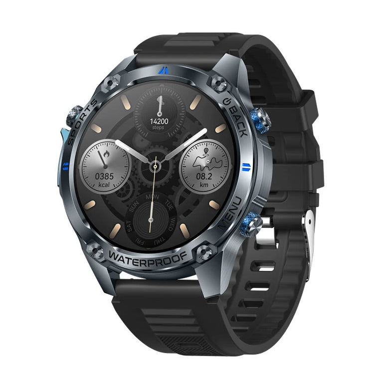 Senbono G100 1.46-inch AMOLED Display Built-in 128MB+128MB GPS 5ATM Waterproof bluetooth Call Heart Rate Blood Oxygen Monitor Sleep Monitoring Multi-sport Modes SOS Call Smart Watch