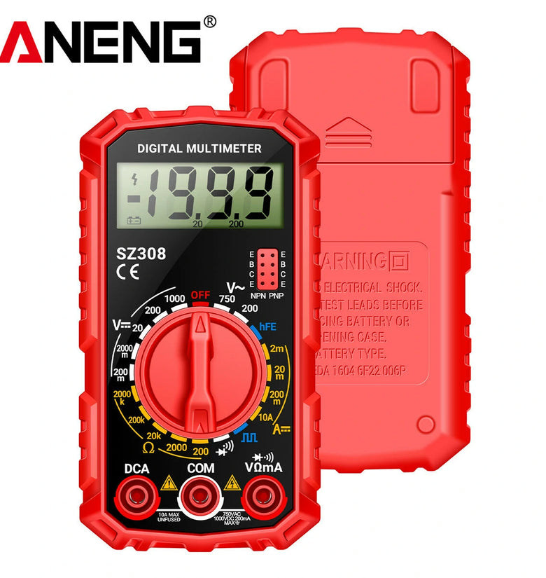 ANENG Professional Digital Multimeter High Precision AC/DC Voltage Current Resistance Tester with Low Battery Indication ABS Material Ideal for Electrician Maintenance Tasks