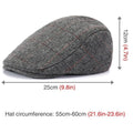 Collrown Men Beret Cap Adjustable Cotton Flat Cap Retro Duck Tongue Cap Warm Forward Cap Driving Hat Newsboy Hats