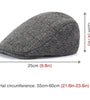 Collrown Men Beret Cap Adjustable Cotton Flat Cap Retro Duck Tongue Cap Warm Forward Cap Driving Hat Newsboy Hats