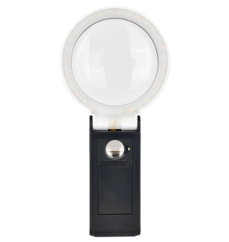 25X Magnifying Lens Handheld Eye-Loupe Magnifier for Coins Stamps Jewelry LED Illuminated Foldable Magnifying Glass Magnifier