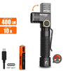Nicron L74 Mini Tiny 400 Lumens Tactical EDC Flashlight L-shape LED Torch Rechargeable with Magnet 90 Degree IP65 Waterproof Led Pocket Light